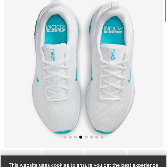Nike Women's air zoom Bella 7 White and Teal Sneakers - Picture 6 of 12